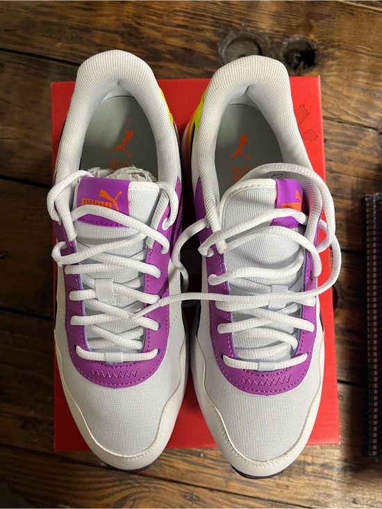 Puma Shoes - NEW Puma R78 Voyage Women’s Size 9 White Plum Lemon Sherbert Sneakers NIB